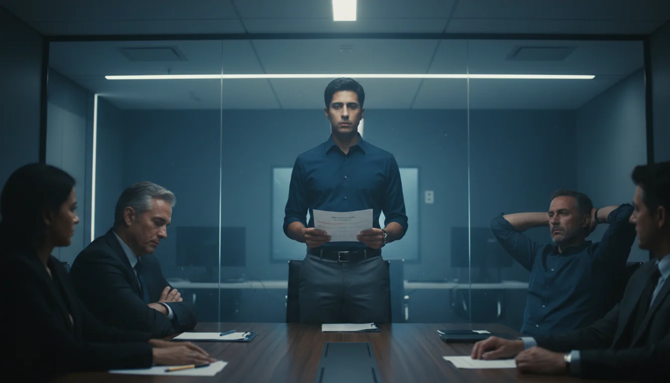 The confrontation: test failures, accountability, and uncomfortable silence.