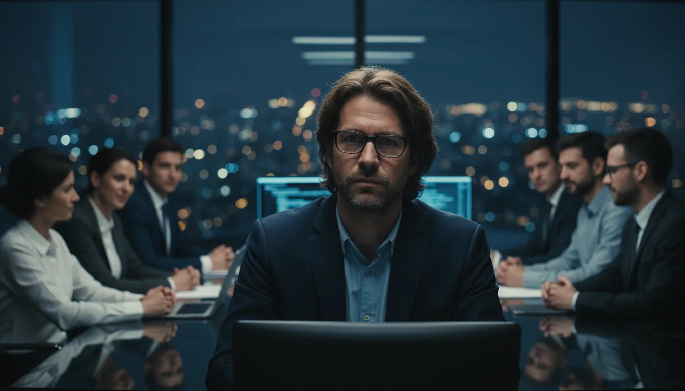 Shielding the team from chaos, but the strain shows.